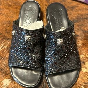 Megan Brighton Black/Chocolate slip ons